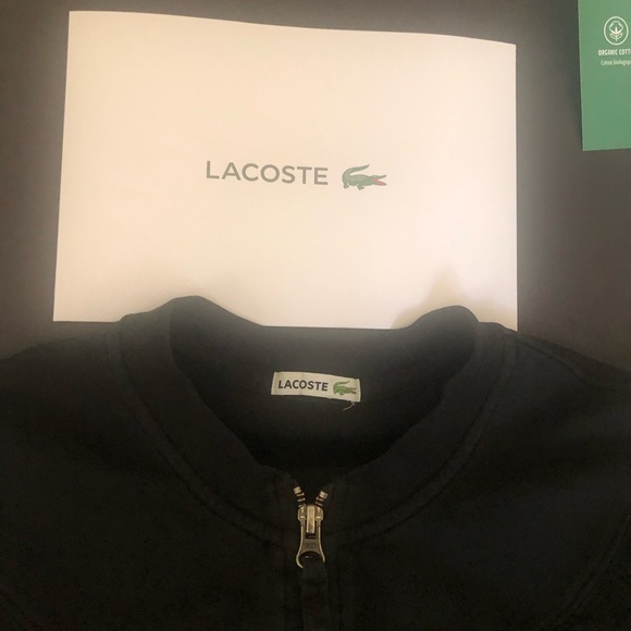 Cardigan Lacoste Light Bomber Sweater. Size removed but it’s a small. - Picture 3 of 5